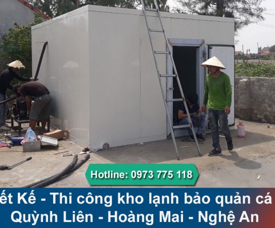 Thi công kho lạnh bảo quản cá xã Quỳnh Liên Hoàng Mai Nghệ An