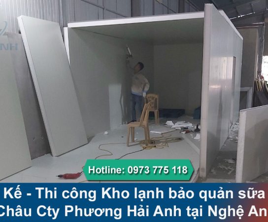 Kho bảo quản sữa Mộc Châu Cty Phương Hải Anh tại Nghệ An