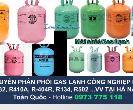 Chuyên Phân Phối & cung cấp Gas Lạnh công nghiệp tại Hà Nam
