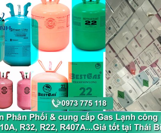 Chuyên Phân Phối & cung cấp Gas Lạnh công nghiệp tại Thái Bình
