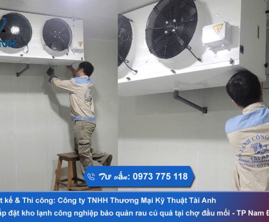 Lắp đặt kho bảo quản nông sản hộ anh Dân chợ đầu mối Nam định